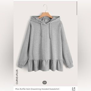 2XL Shein Ruffled Hoodie